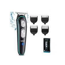 VGR (V-055) Professional Cordless Rechargeable Beard Trimmer Hair Clippers for Men with Guide Combs Brush, Black